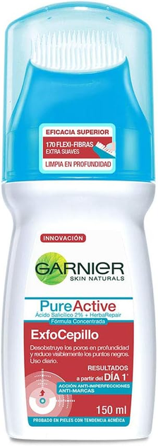 Żel oczyszczający ze szczoteczką Garnier Pure Active Exfo Brusher Intensive 150 ml (3600540885067) - obraz 1