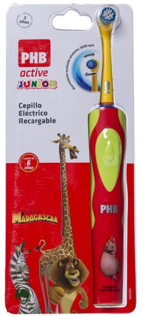 Szczoteczka elektryczna do zębów dla dzieci PHB Active Junior Electric Toothbrush Red Sesame Street (8437010507373) - obraz 1