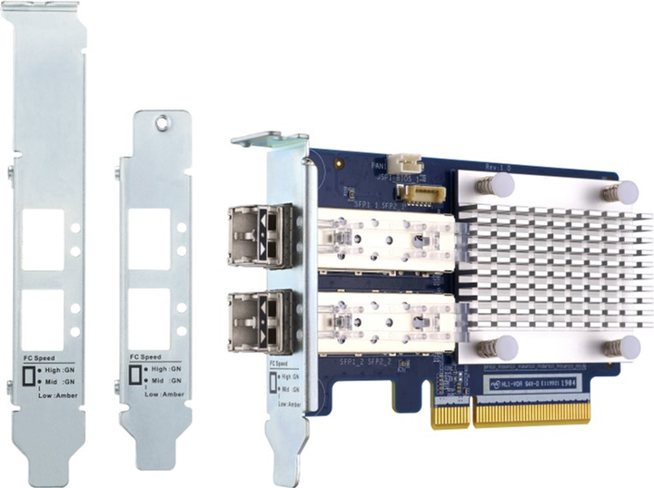 Мережева карта для NAS QNAP Dual-port 16Gb Enhanced Gen 5 with SFP+ transceivers (QXP-16G2FC) - зображення 2