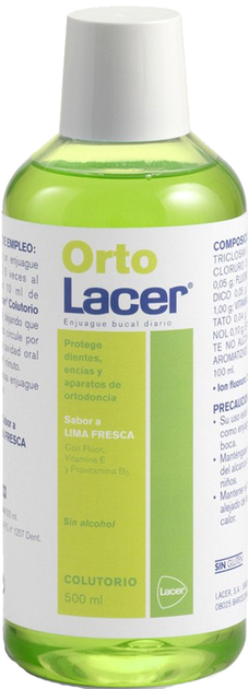 Ополіскувач для порожнини рота Ortolacer Mouthwash Lime Flavour 500 ml (8470001645036) - зображення 1