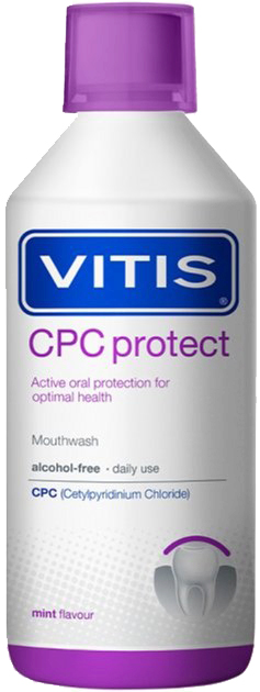 Ополіскувач для порожнини рота Vitis CPC Protect Mouthwash 500 мл (8427426063518) - зображення 1
