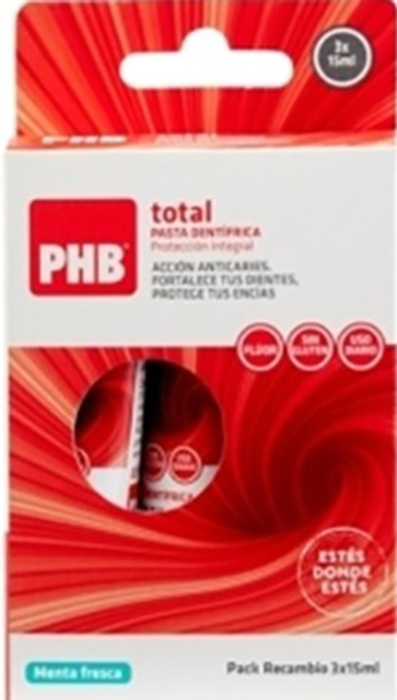 Зубна паста PHB Toothpaste 3x15 ml (Travel Pack) (8499993517428) - зображення 1