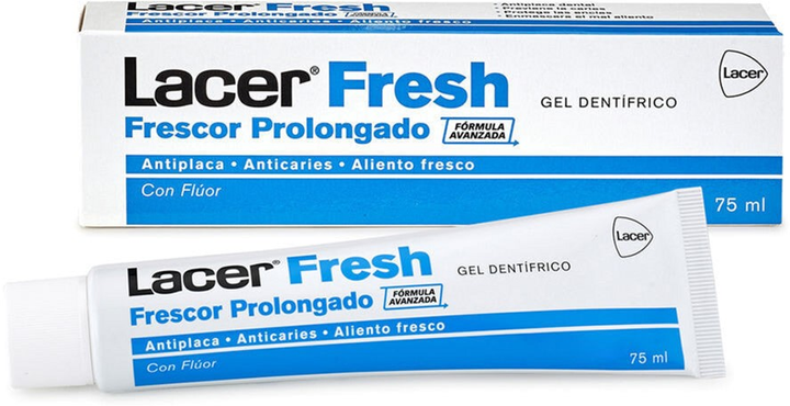 Żelowa pasta do zębów Lacer Fresh Gel Toothpaste 75 ml (8470002176041) - obraz 1