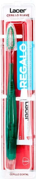 Зубний набір Lacer Soft Toothbrush + Toothpaste 5ml (8430340053961) - зображення 1