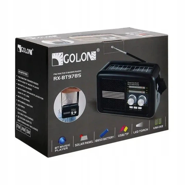 Радиоприемник Solar Golon RX BT 978 S Bluetooth - Фото 8 Радиоприемник Solar Golon RX BT 978 S Bluetooth - изображение 8