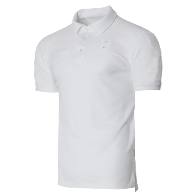 Поло тактическое мужское повседневная дышащая футболка для силовых структур KOMBAT S Белый (OR.M_396) - изображение 1