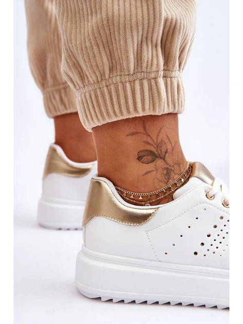 Sneakersy damskie do kostki Be First! 38 Biały/Złoty (5905677117547) - obraz 7