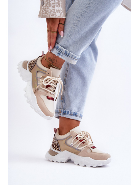 Sneakersy damskie Corena 37 Beżowe (5905677458619) - obraz 8