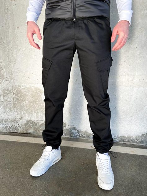 Чоловічі тактичні штани Карго весняні чорні M - зображення 1
