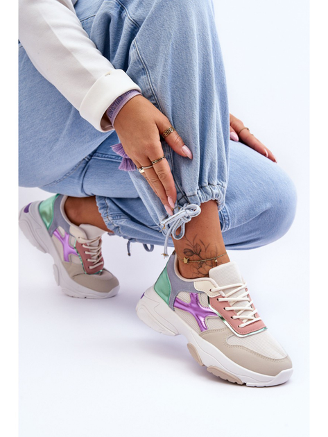 Buty sportowe damskie Cortes 38 Beżowy/Zielony (5905677424065) - obraz 4
