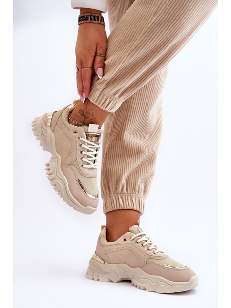 Sneakersy damskie Need It 37 Beżowe (5905677117776) - obraz 3