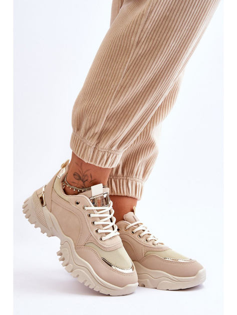Sneakersy damskie Need It 37 Beżowe (5905677117776) - obraz 5
