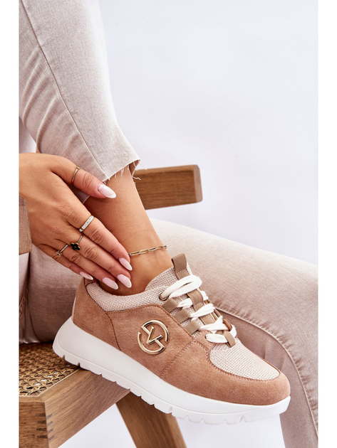 Sneakersy damskie na pltaformie do kostki Vinceza Aisha 37 Beżowe (3074857482873) - obraz 6