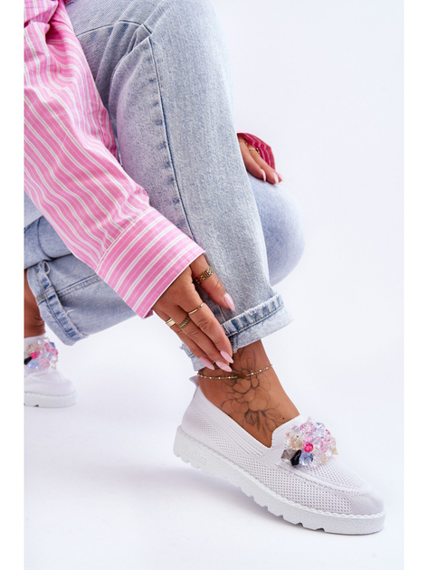 Damskie slip-ony Taylor 38 Białe (5905677438277) - obraz 4