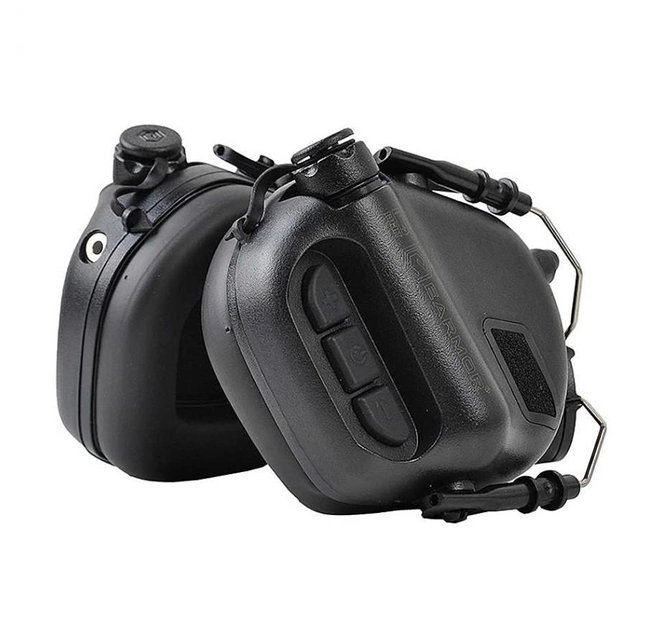 Активні тактичні навушники Earmor M31H mod 3 Black для шолома Fast та інших - зображення 2