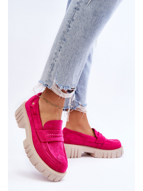 Loafersy damskie na grubej podeszwie Fiorell 41 Fuksja (5905677407006) - obraz 4