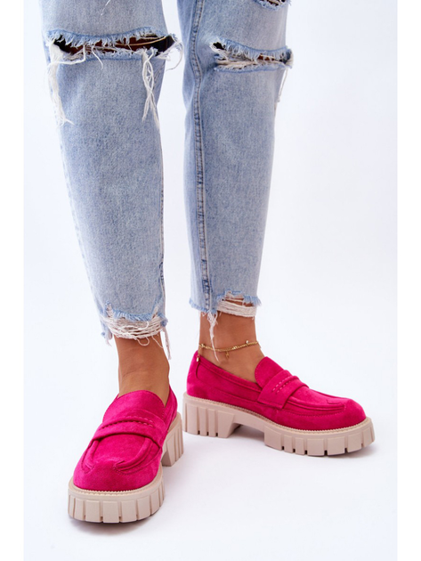 Loafersy damskie na grubej podeszwie Fiorell 41 Fuksja (5905677407006) - obraz 7