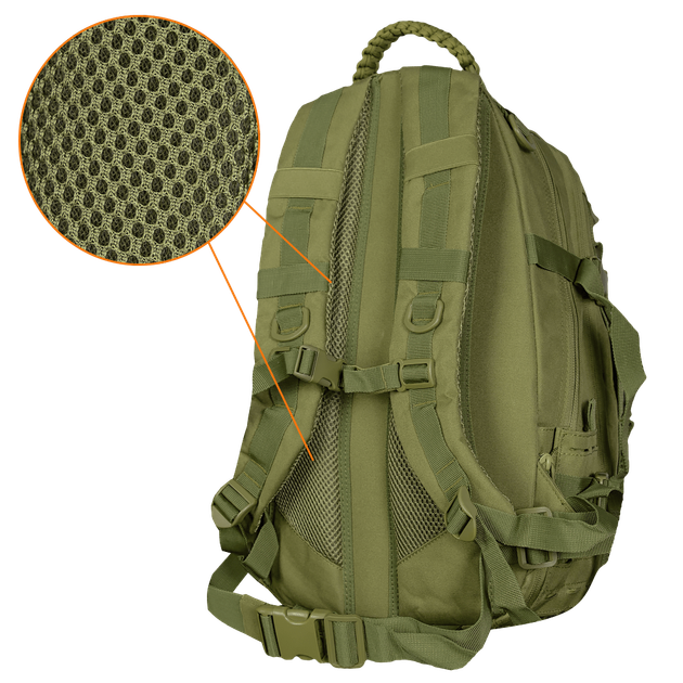 Рюкзак тактичний дволямковий зносостійкий для силових структур BattleBag LC Олива (7236) 35л (OPT-28901) - зображення 4