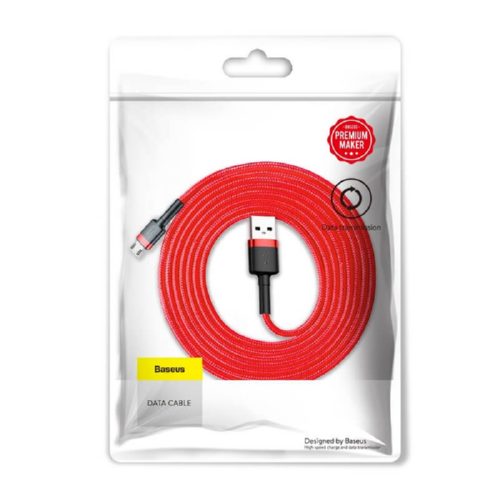 Кабель Micro USB BASEUS cafule 2.4A 2M CAMKLF-C09 red - изображение 2