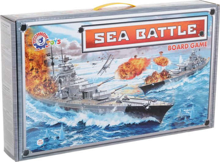 Морской бой настольная игра игровое поле 10 кораблей 16 снарядов - изображение 4