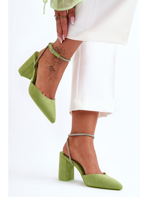 Damskie buty na obcasie Lirosa 39 Zielone (5905677459715) - obraz 3