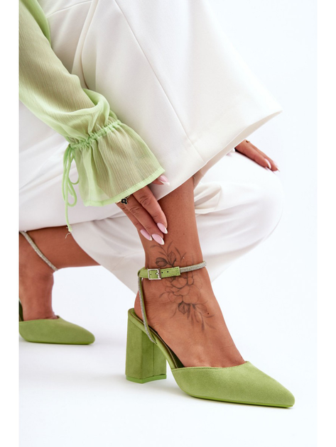Damskie buty na obcasie Lirosa 39 Zielone (5905677459715) - obraz 5