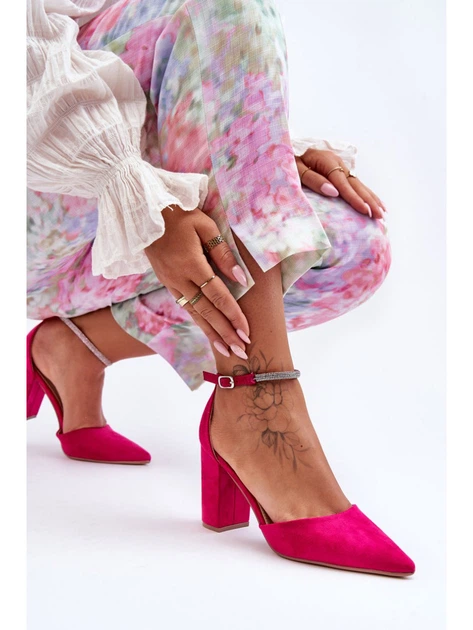 Damskie buty na obcasie Diamond 38 Fuksja (5905677436419) - obraz 3