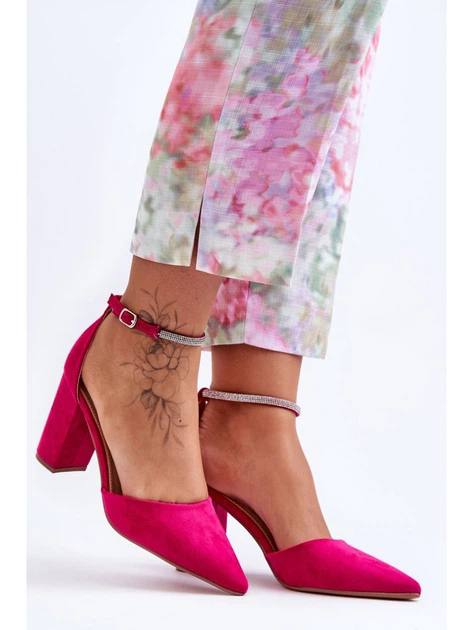 Damskie buty na obcasie Diamond 38 Fuksja (5905677436419) - obraz 4