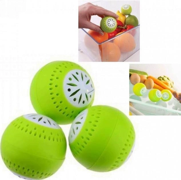 Поглинач для усунення запаху в холодильник кульки "Свіжість" Fridge Balls набір 3 шт - изображение 3