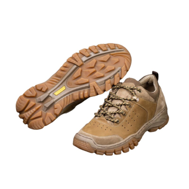Военные кроссовки койот кожаные мужские. Обувь тактическая крекинговая Летние для ВСУ, размер 39 (105008-39) - изображение 1