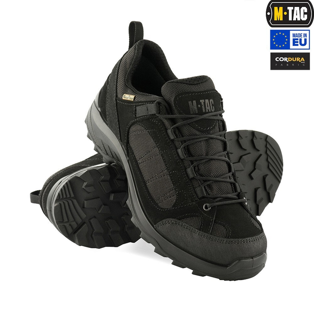 Чоловічі тактичні кросівки з мембраною M-Tac розмір 46 (30.5 см) Чорний (Black) (1JJ115/5TPLV) водовідштовхувальні - зображення 1