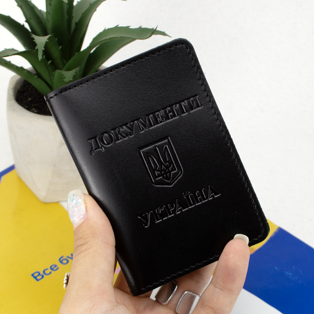 Обкладинка на пластикові документи Україна чорна - Фото 4 Обкладинка на пластикові документи Україна чорна - зображення 4