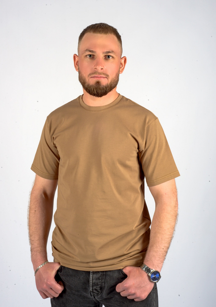 Тактична чоловіча футболка койот M (48-50) - зображення 1