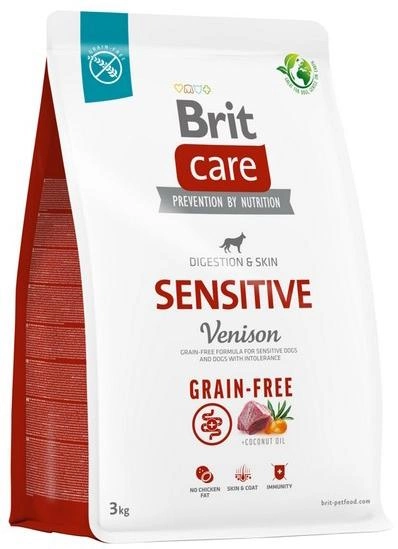 Sucha karma dla psów Brit Care Grain-Free Adult Sensitive Venison 3 kg (8595602559145) - obraz 1