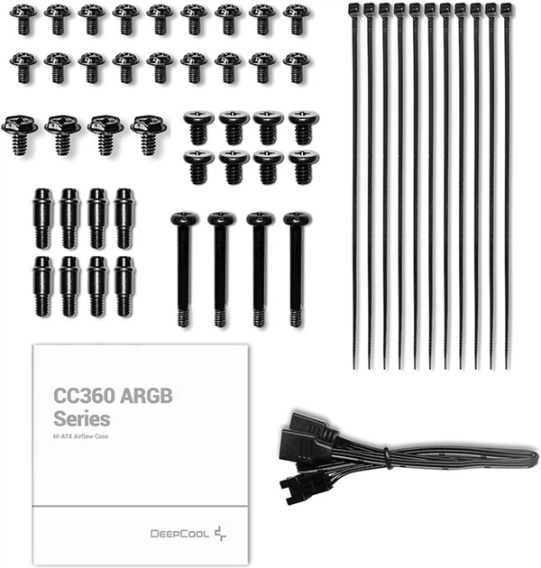 Obudowa DeepCool CC360 ARGB (R-CC360-BKAPM3-G-1) - Zdjęcie 14 Obudowa DeepCool CC360 ARGB (R-CC360-BKAPM3-G-1) - obraz 14