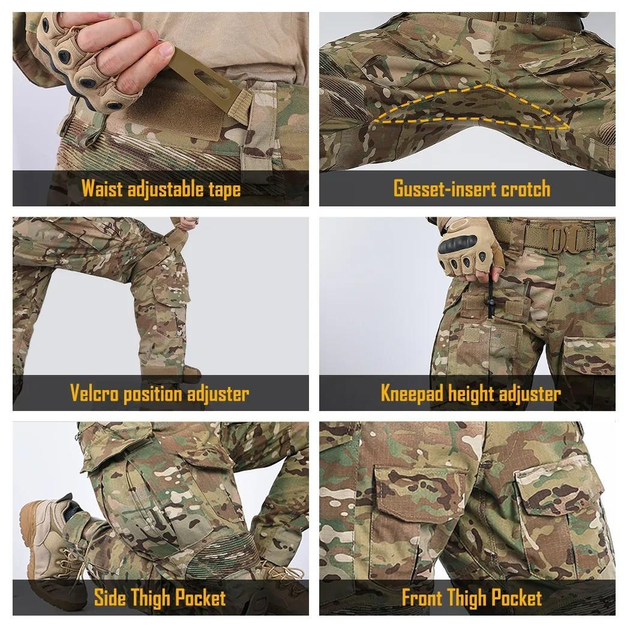 Армійські штани Gen3 IDOGEAR G3 Combat Pants Knee Pads Multicam розмір S - зображення 2