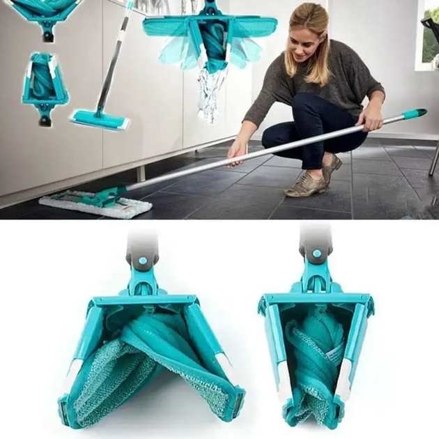 Универсальная швабра Titan Twist Mop для быстрой уборки вращается на ...
