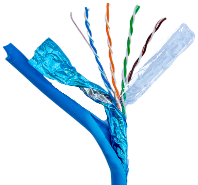 Сетевой кабель витая пара Gear Cat 5E FTP-CCA-25-4Px2x0.51 (GEC ...