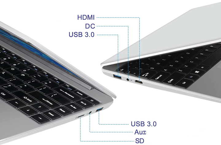 Ноутбук 14" Aocwei ‎А2 Intel Celeron N4020C RAM 6GB eMMC 64GB Windows 11 - зображення 4