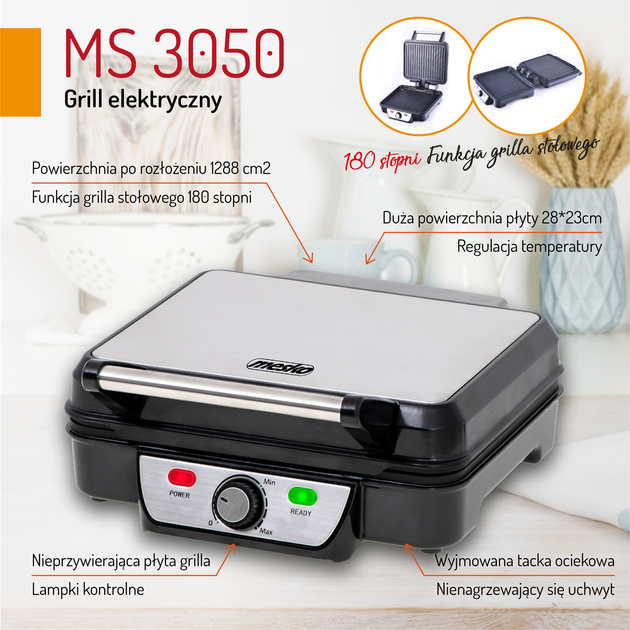 Гриль Mesko MS 3050 (5902934839525) - зображення 13