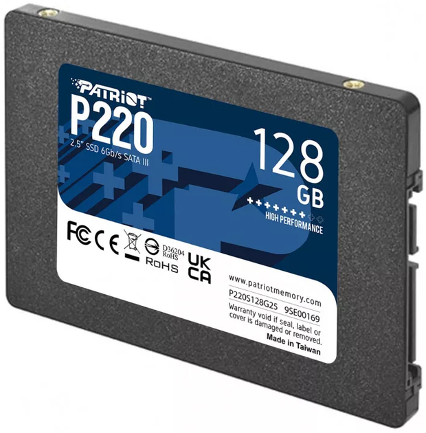 SSD диск Patriot P220 128GB 2.5" SATAIII TLC (P220S128G25) - изображение 2
