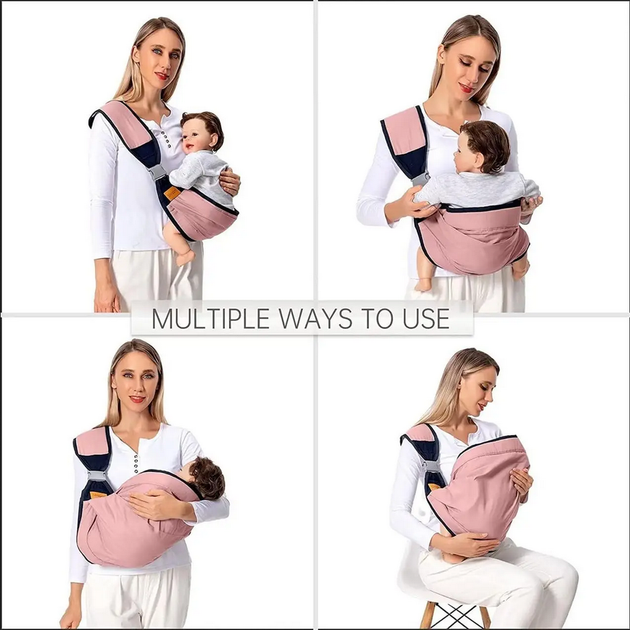 Рюкзак-перенесення слінг для новонароджених Baby Sling / Рожевий - зображення 2