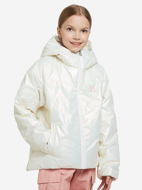 Акція на Підліткова демісезонна куртка для дівчинки Fila Girls' Jacket 123791-01 146-152 см Кремова від Rozetka