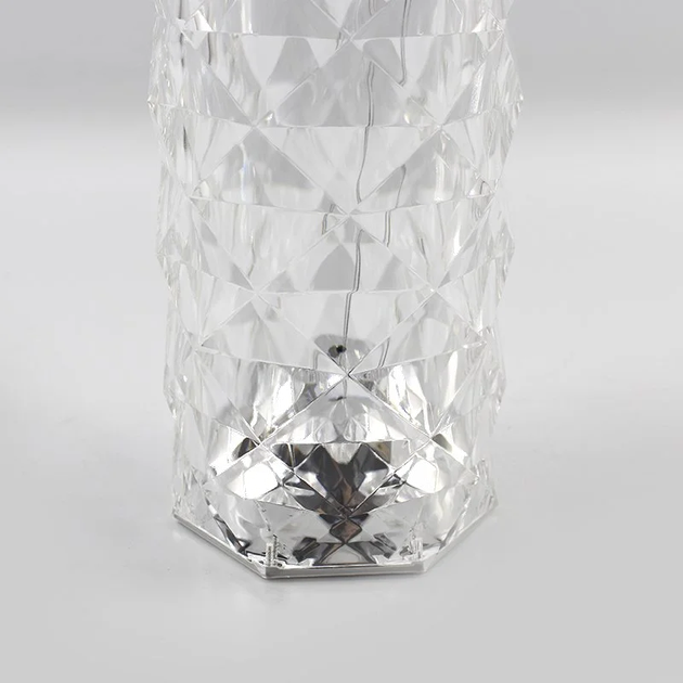 Аккумуляторная настольная лампа LUMINARIA CRYSTAL RGB 1W R RC 90x215 CLEAR/CHROME IP20 - изображение 4