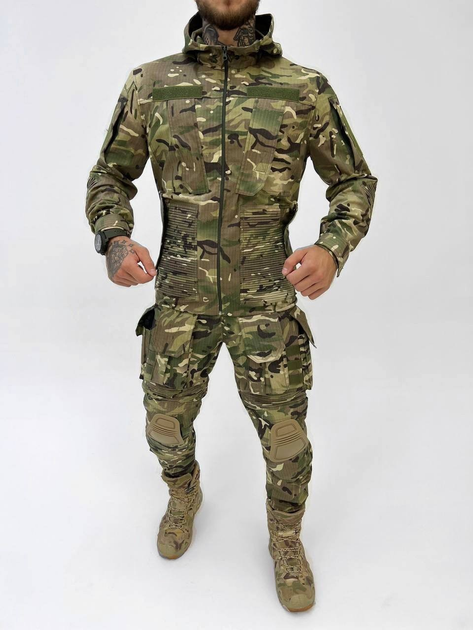 Тактический осенний военный комплект First ( Куртка + Штаны ), Камуфляж: Мультикам, Размер: S - изображение 1