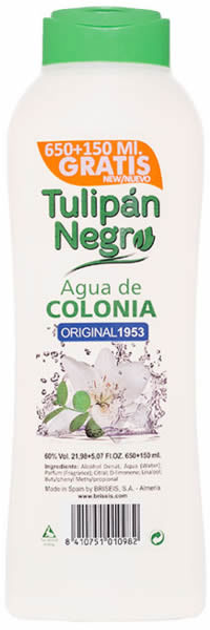 Perfumy unisex Tulipan Negro Eau De Cologne Original 1953 800 ml (8410751010982) - obraz 1