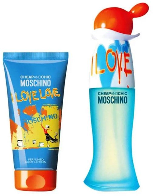 Zestaw damski Moschino Cheap and Chic I Love Love Eau De Toilette Spray 30 ml + Balsam do ciała 50 ml (8011003860333) - obraz 1