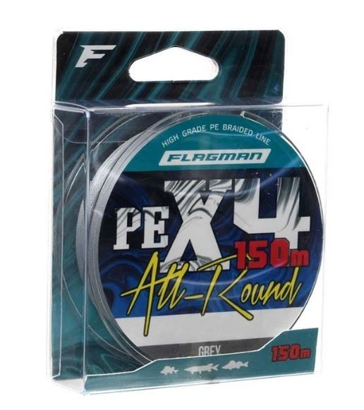 Шнур Flagman All-Round PE X-4 150м 0.16 мм Grey арт X4A-016 - Фото 3 Шнур Flagman All-Round PE X-4 150м 0.16 мм Grey арт X4A-016 - зображення 3