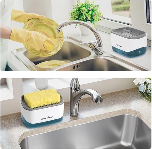 Дозатор для моющего средства нажимной Soap pump and sponge - Фото 4 Дозатор для моющего средства нажимной Soap pump and sponge - изображение 4