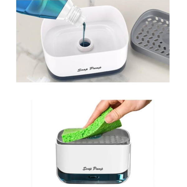Дозатор для моющего средства нажимной Soap pump and sponge - Фото 5 Дозатор для моющего средства нажимной Soap pump and sponge - изображение 5